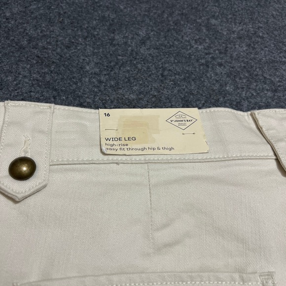 St. John's Bay Womens High Rise Wide Leg Birch Jean Size 16 - Picture 11 of 12